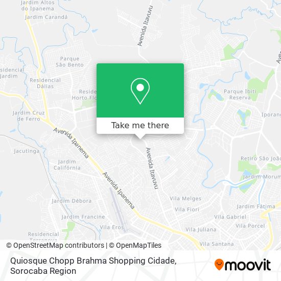 Quiosque Chopp Brahma Shopping Cidade map