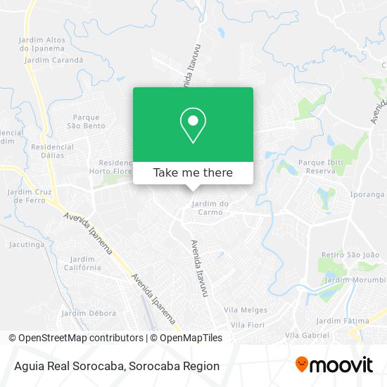 Aguia Real Sorocaba map