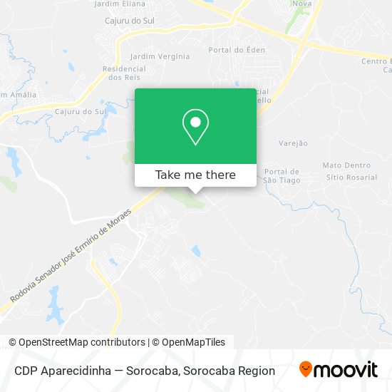 Mapa CDP Aparecidinha — Sorocaba