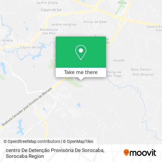 Mapa centro De Detenção Provisória De Sorocaba