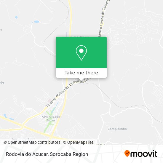 Mapa Rodovia do Acucar