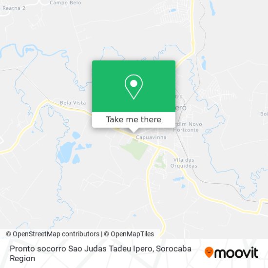 Mapa Pronto socorro Sao Judas Tadeu Ipero