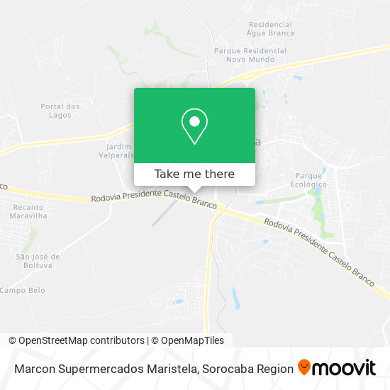 Mapa Marcon Supermercados Maristela