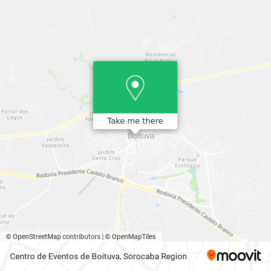 Mapa Centro de Eventos de Boituva