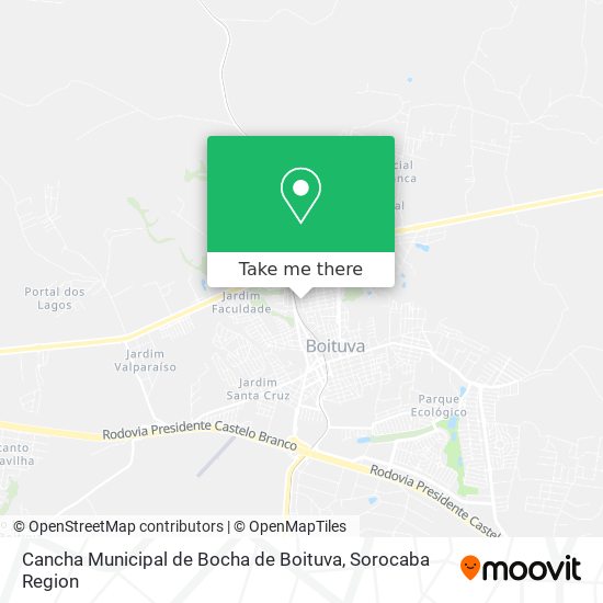 Mapa Cancha Municipal de Bocha de Boituva