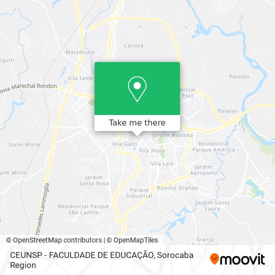 CEUNSP - FACULDADE DE EDUCAÇÃO map