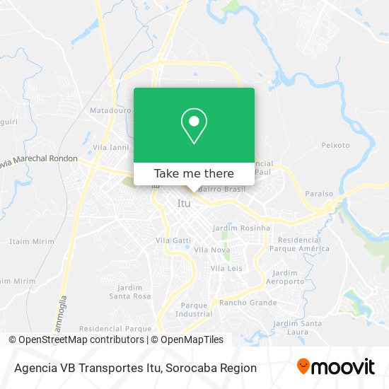Agencia VB Transportes Itu map