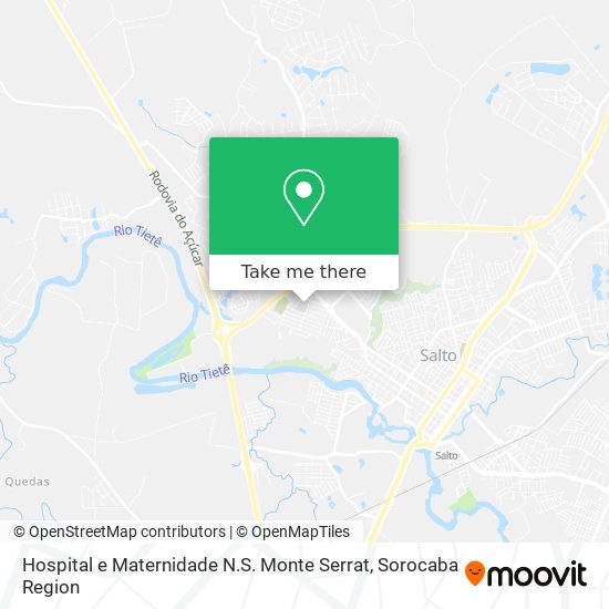 Mapa Hospital e Maternidade N.S. Monte Serrat