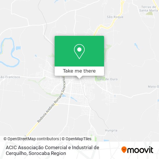ACIC Associação Comercial e Industrial de Cerquilho map