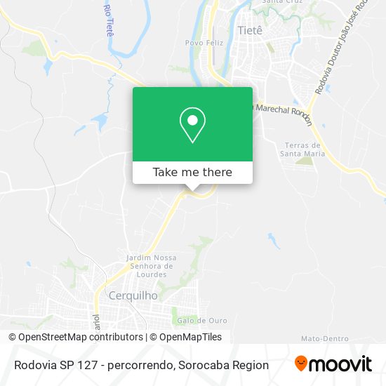 Rodovia SP 127 - percorrendo map