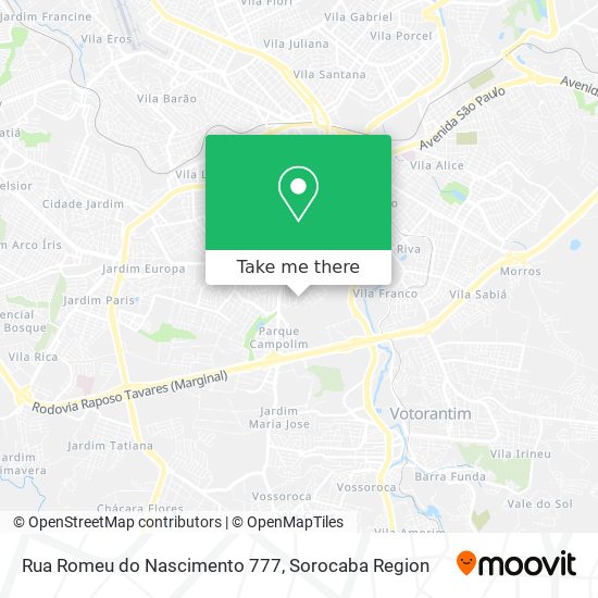 Mapa Rua Romeu do Nascimento 777