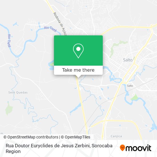 Rua Doutor Euryclides de Jesus Zerbini map