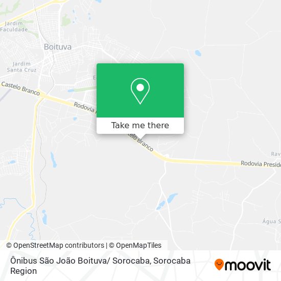 Ônibus São João Boituva/ Sorocaba map