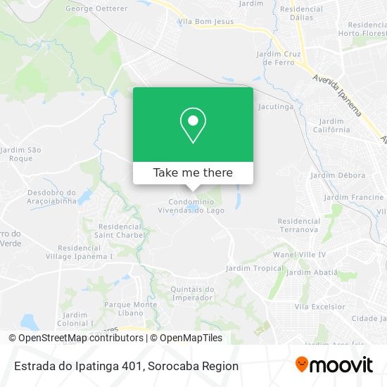 Mapa Estrada do Ipatinga 401