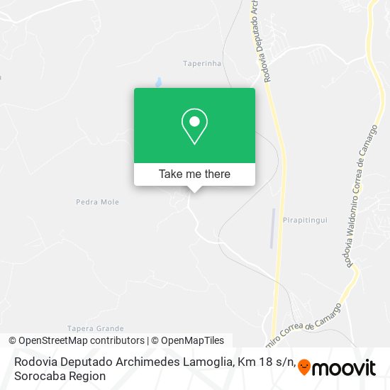 Mapa Rodovia Deputado Archimedes Lamoglia, Km 18 s / n