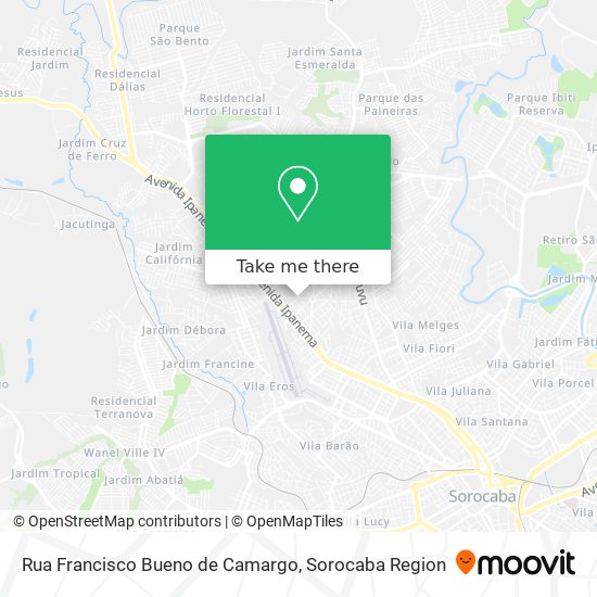 Mapa Rua Francisco Bueno de Camargo