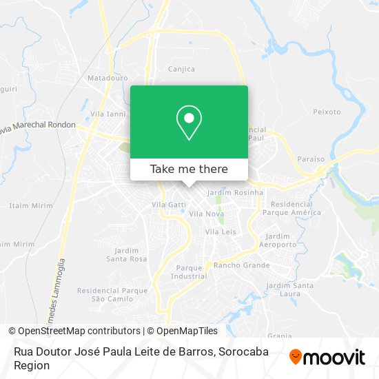 Rua Doutor José Paula Leite de Barros map