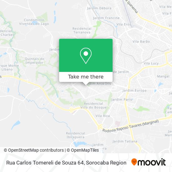 Mapa Rua Carlos Tomereli de Souza 64