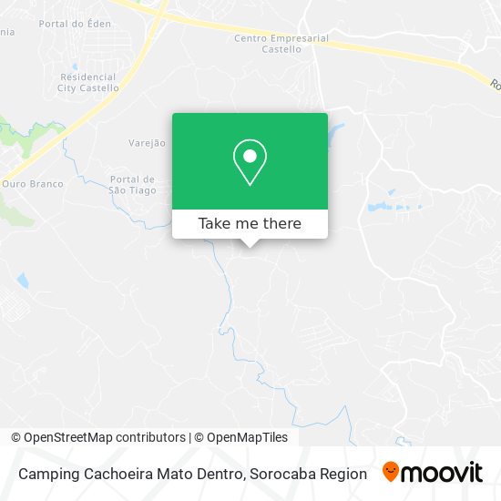 Camping Cachoeira Mato Dentro map