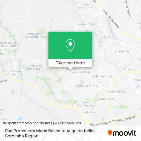 Rua Professora Maria Benedita Augusto Keller map