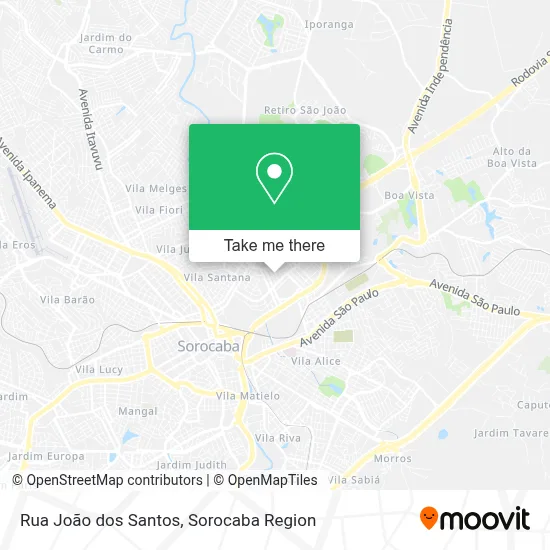 Rua João dos Santos map