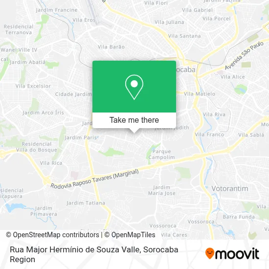 Rua Major Hermínio de Souza Valle map