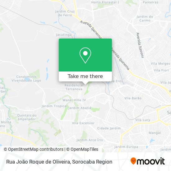 Rua João Roque de Oliveira map