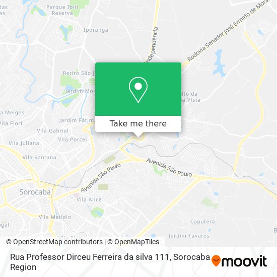 Rua Professor Dirceu Ferreira da silva 111 map