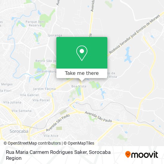 Mapa Rua Maria Carmem Rodrigues Saker