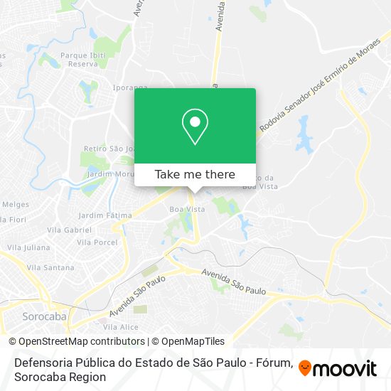 Defensoria Pública do Estado de São Paulo - Fórum map
