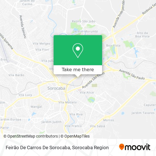 Feirão De Carros De Sorocaba map