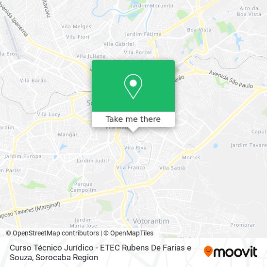 Curso Técnico Jurídico - ETEC Rubens De Farias e Souza map