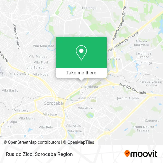 Rua do Zico map