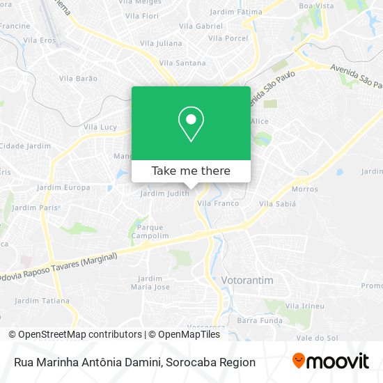 Rua Marinha Antônia Damini map