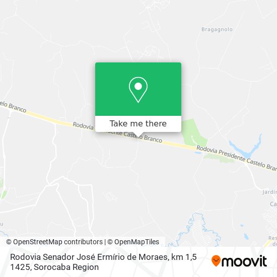 Mapa Rodovia Senador José Ermírio de Moraes, km 1,5 1425