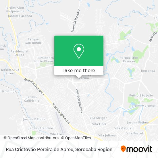 Mapa Rua Cristóvão Pereira de Abreu