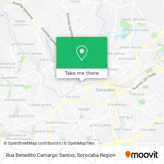Mapa Rua Benedito Camargo Santos