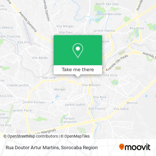 Rua Doutor Artur Martins map