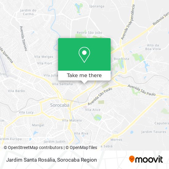 Jardim Santa Rosália map