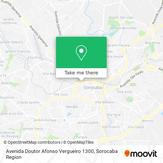 Avenida Doutor Afonso Vergueiro 1300 map