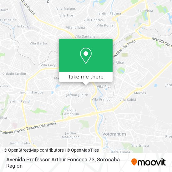 Avenida Professor Arthur Fonseca 73 map