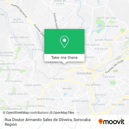 Rua Doutor Armando Sales de Oliveira map