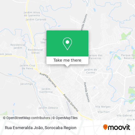 Mapa Rua Esmeralda João