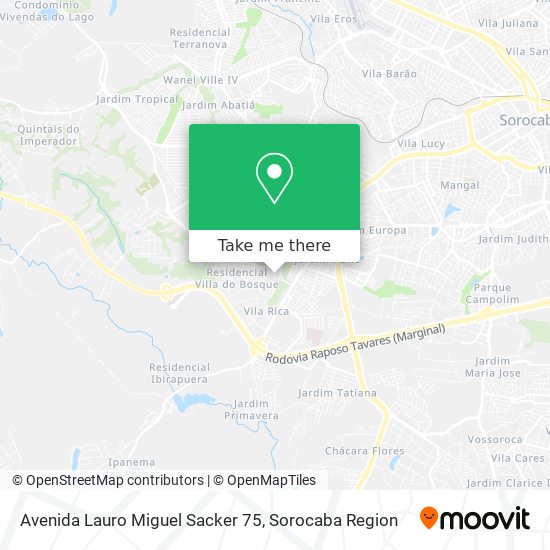 Mapa Avenida Lauro Miguel Sacker 75