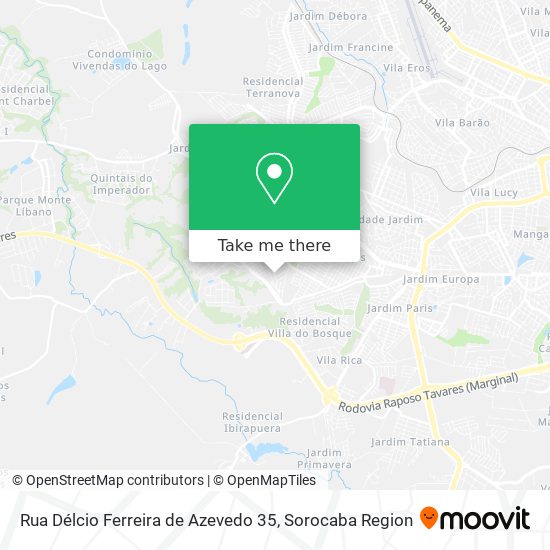 Rua Délcio Ferreira de Azevedo 35 map