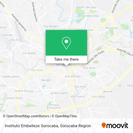 Instituto Embelleze Sorocaba map