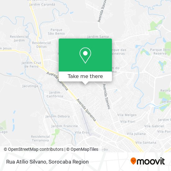 Mapa Rua Atílio Silvano