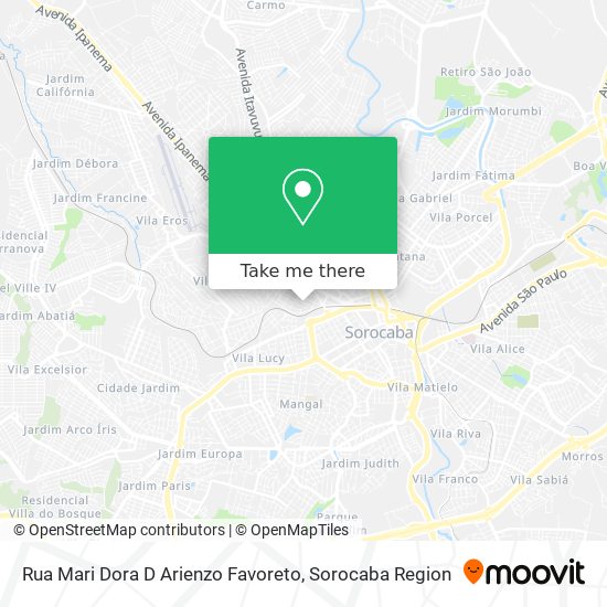 Mapa Rua Mari Dora D Arienzo Favoreto