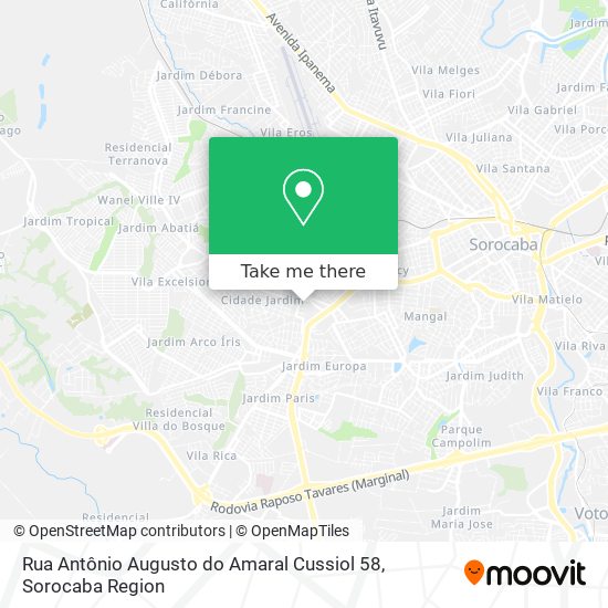 Rua Antônio Augusto do Amaral Cussiol 58 map