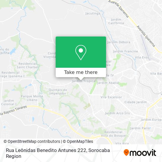 Rua Leônidas Benedito Antunes 222 map